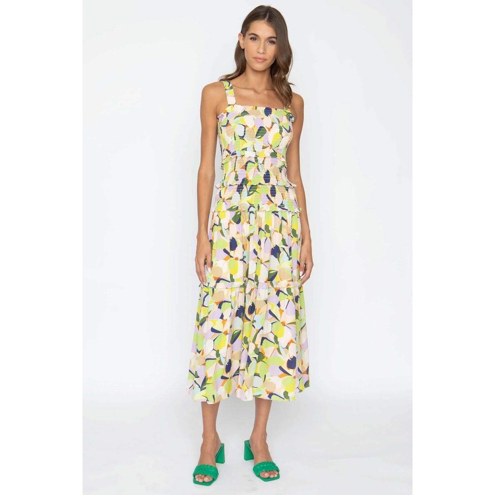 Caballero Tania Anthropologie floral‎ midi dress size S